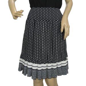 Jones New York Polka Dot Silk Midi Skirt